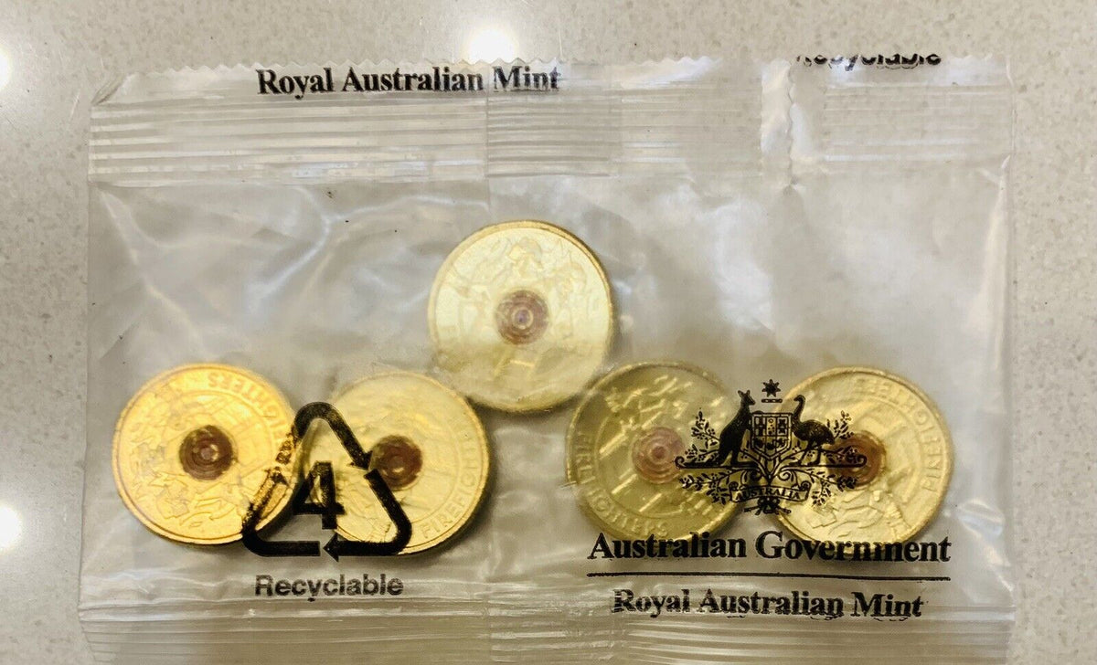 Australia 2020 $2 Firefighter Coloured Uncirculated Sealed Royal Australian Mint Bag of 5 Coins