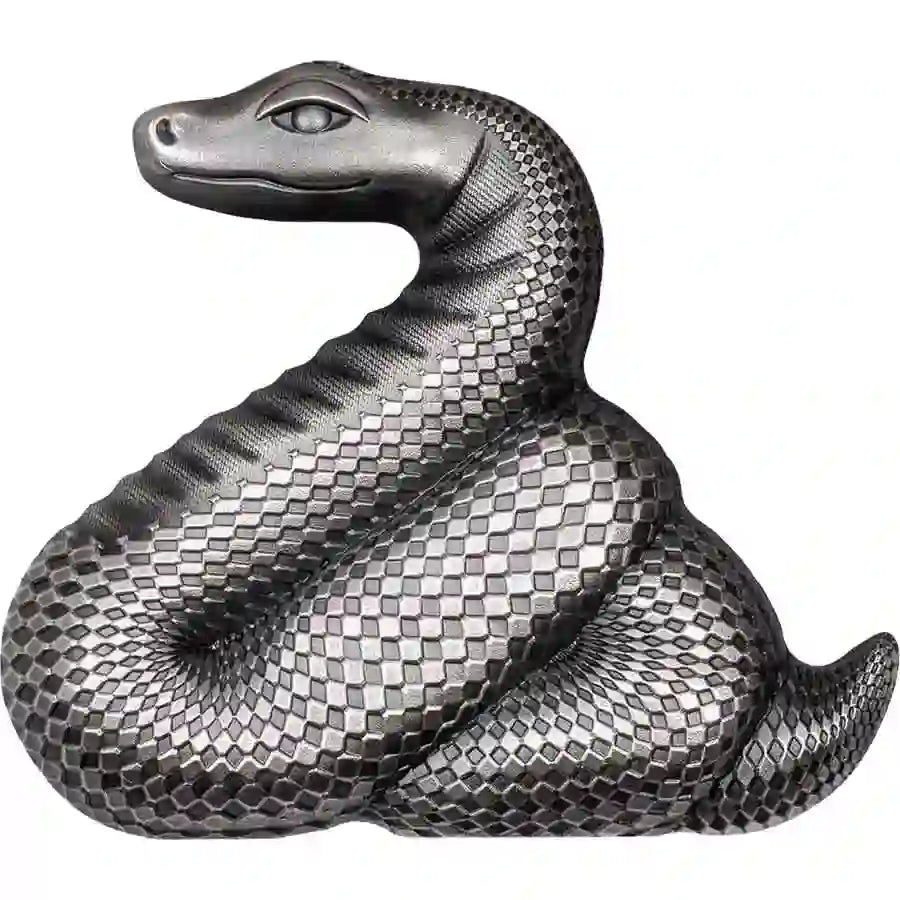 Mongolia 2025 1000 Togrog NIMBLE SNAKE Lunar Collection 1 Oz Antique Silver Coin CIT Smartminting®