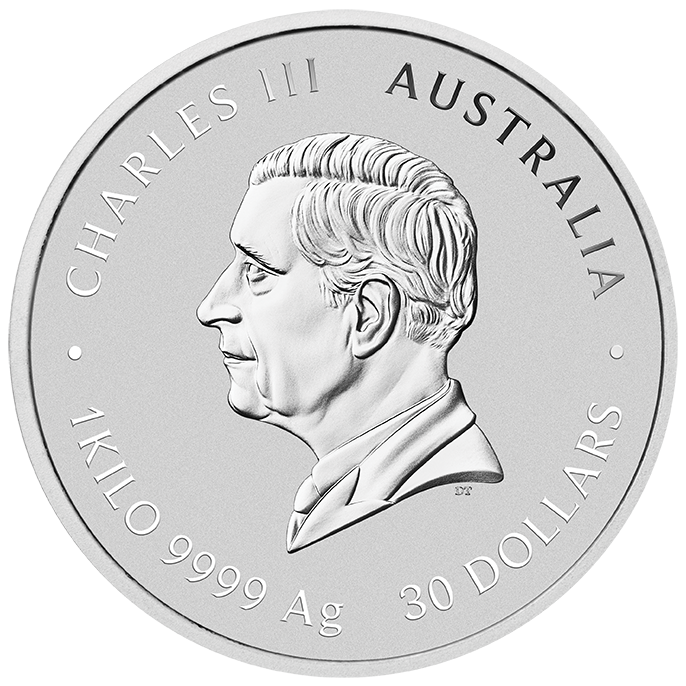 Australia 2025 $30 Year of the Snake 1 kilo.9999 Silver Coloured Coin with Gold Privy Mark PERTH MINT