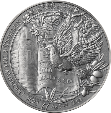 Cameroon 2023 2000 Francs THE GARDEN OF EDEN Bible Stories 2 Oz Antique Silver Coin