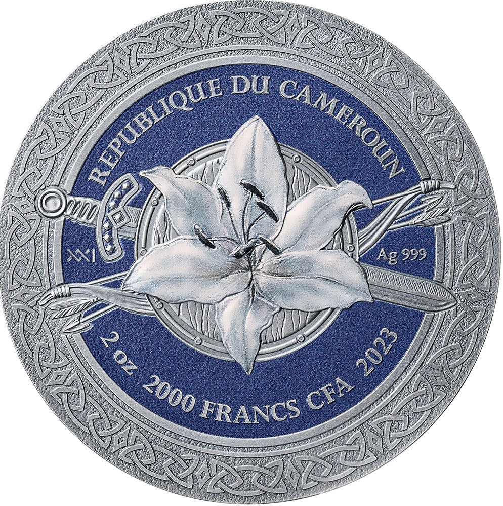 Cameroon 2023 2000 Francs CFA Valkyrie Femina Bellator 2 Oz Silver Coin 500 Made