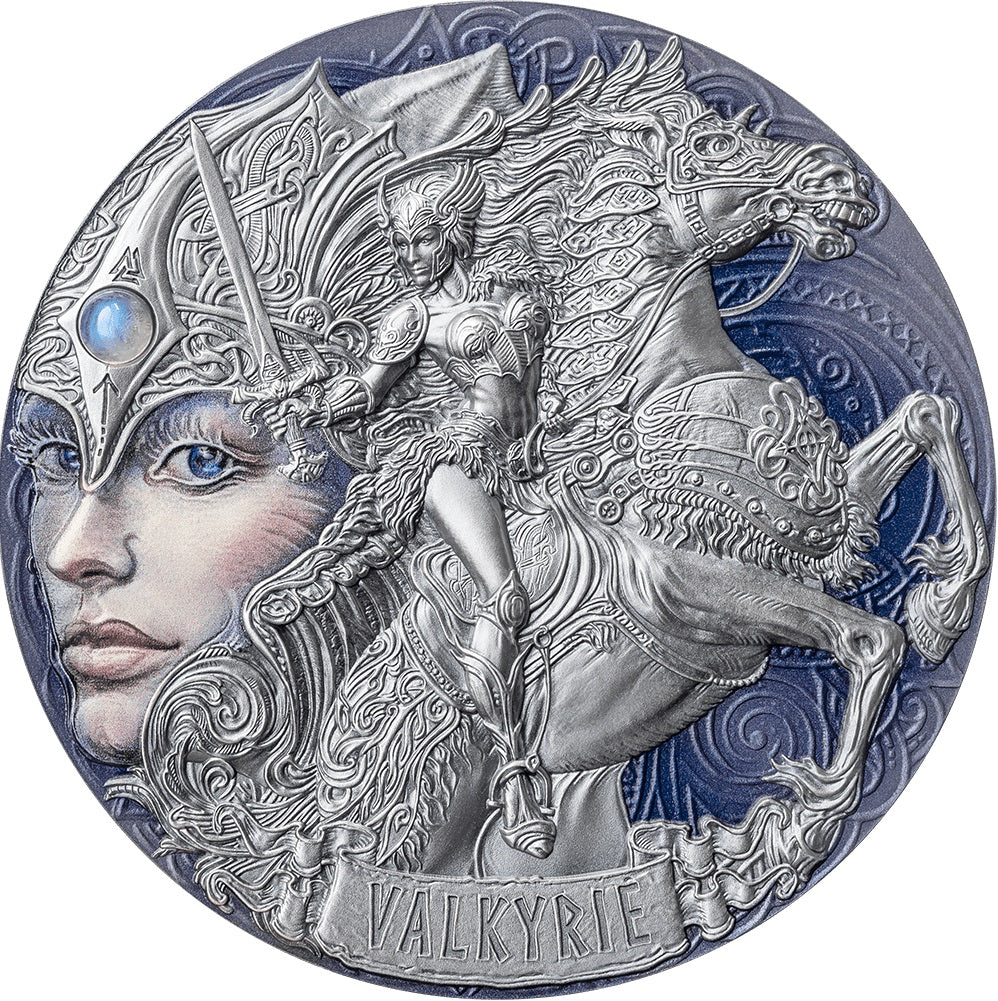 Cameroon 2023 2000 Francs CFA Valkyrie Femina Bellator 2 Oz Silver Coin 500 Made