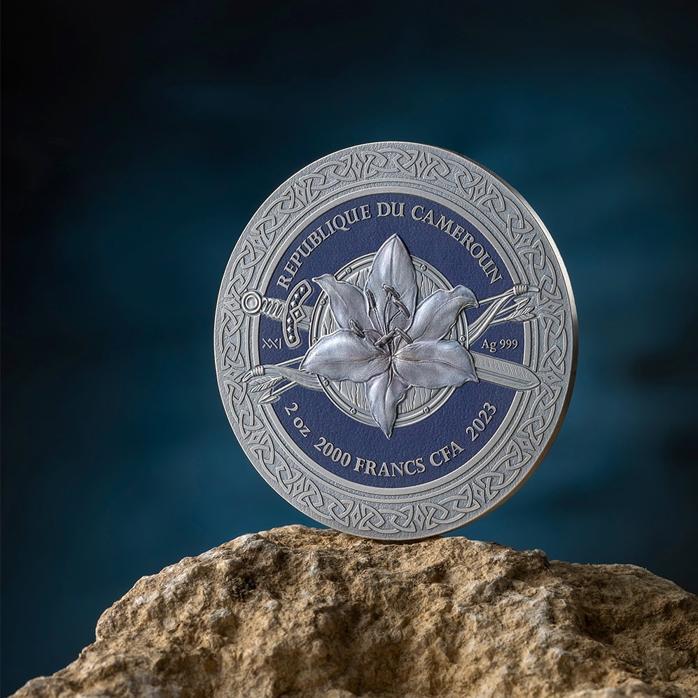 Cameroon 2023 2000 Francs CFA Valkyrie Femina Bellator 2 Oz Silver Coin 500 Made
