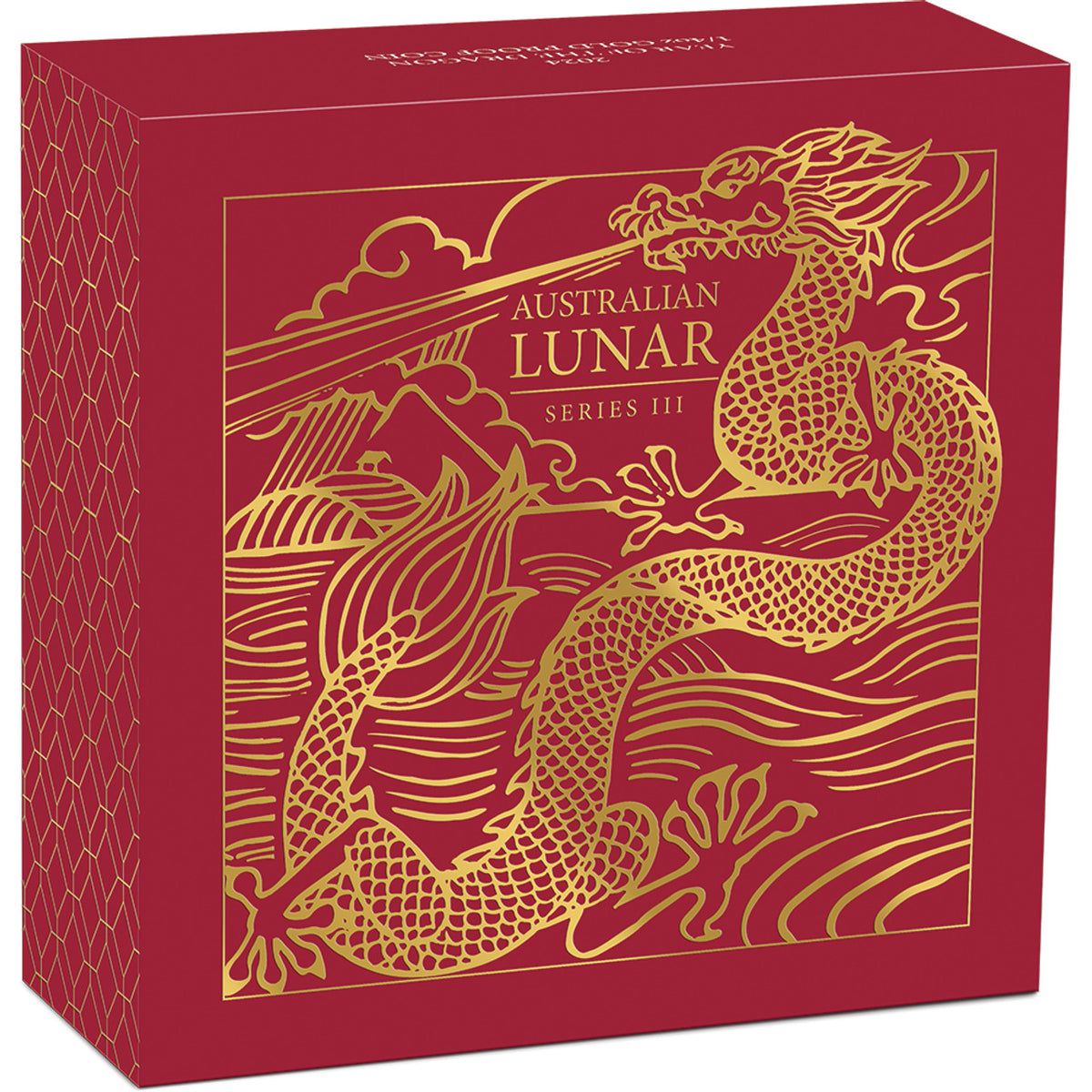 Australian Lunar Series III 2024 $25 Year of the Dragon 1/4oz .9999 Gold Proof Coin Perth Mint Shipper box