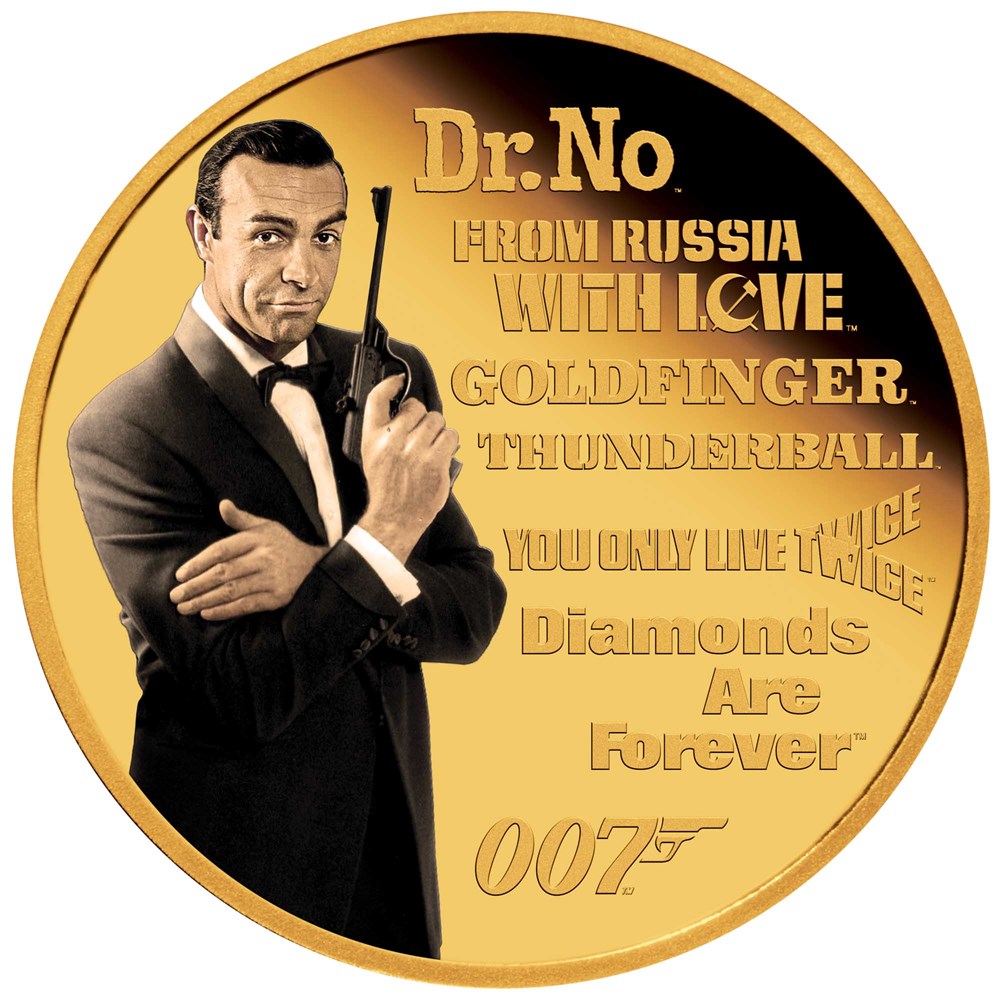 Tuvalu 2022 $50 James Bond Legacy Series – 1st Issue 1/4oz Gold Proof Coin
