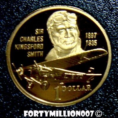 Australia 1997 $1 Proof Sir Charles Kingford Smith Aviator