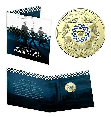 Australia 2019 $2 Coloured Uncirculated Police Remembrance Day Coloured C Mintmark