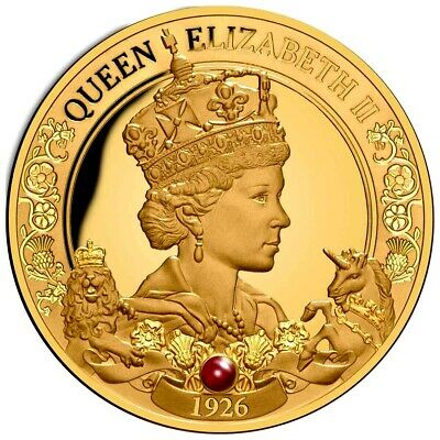 Niue Queen Elizabeth II 95th Birthday 2021 $100 Ruby 1oz Gold Proof Coin 150 Minted