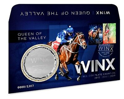 Australia 2017 Winx 'Queen of the Valley' Stamp and Medallion Cover / PMC