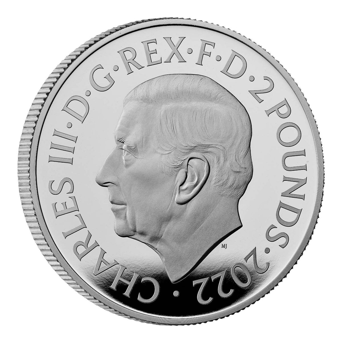 United Kingdom 2022 £2 King Charles III Queen Elizabeth II Tribute 1oz Silver Proof Coin