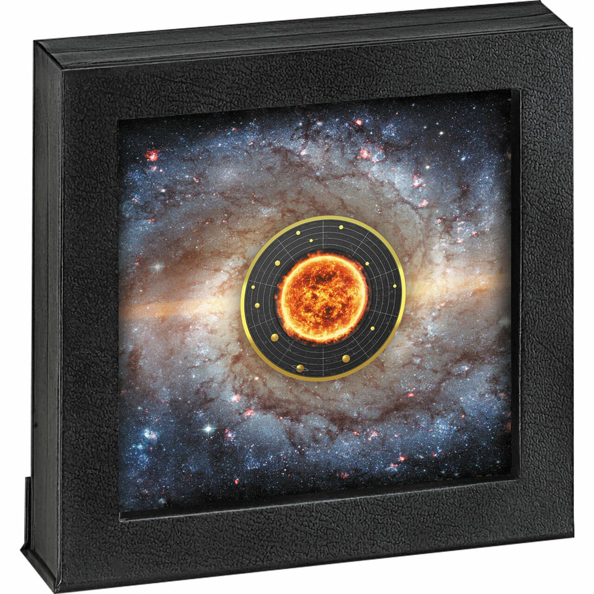 Cameroon 2021 500 Francs Silver Ruthenium Proof Coin - Solar System Series - The Sun - with Magnifying Lens Coloured