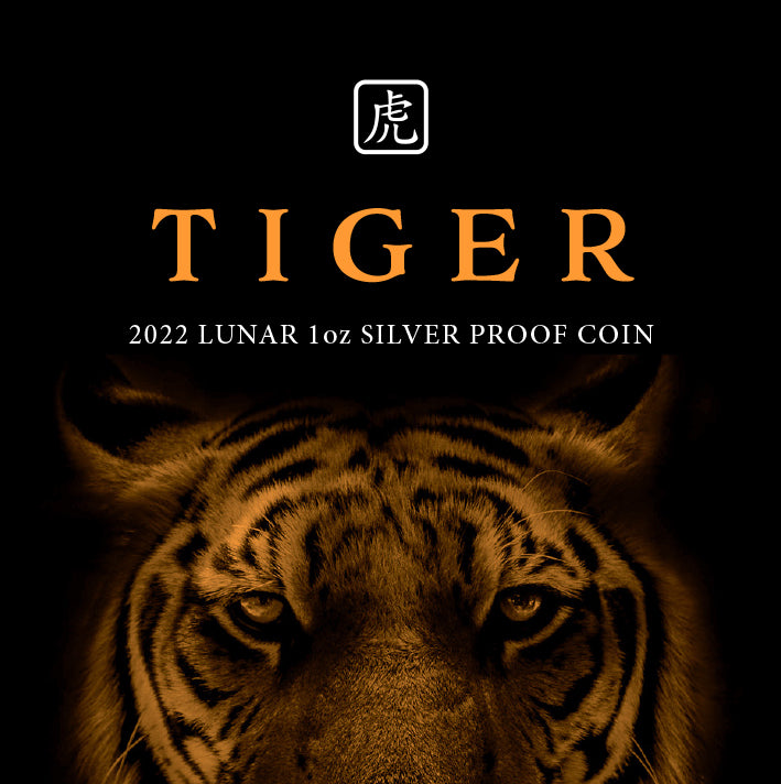 Niue 2022 $1 Lunar Year of the Tiger Coloured Silver Proof Coin