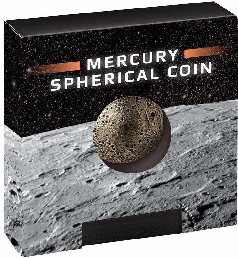 Barbados 2022 $5 Mercury Sphere 1oz Silver Antiqued Coin