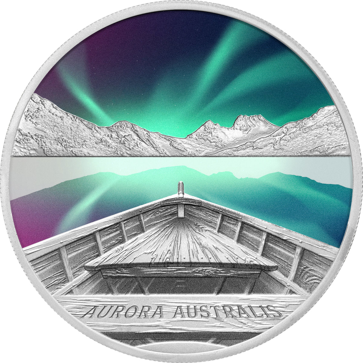 Tuvalu 2022 $1 Aurora Australis $1 1oz Silver Proof Coin Low mintage 2000 Perth Mint