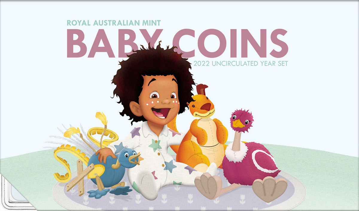 Australia 2022 6 Coin Uncirculated Baby Mint Set in Perspex Case