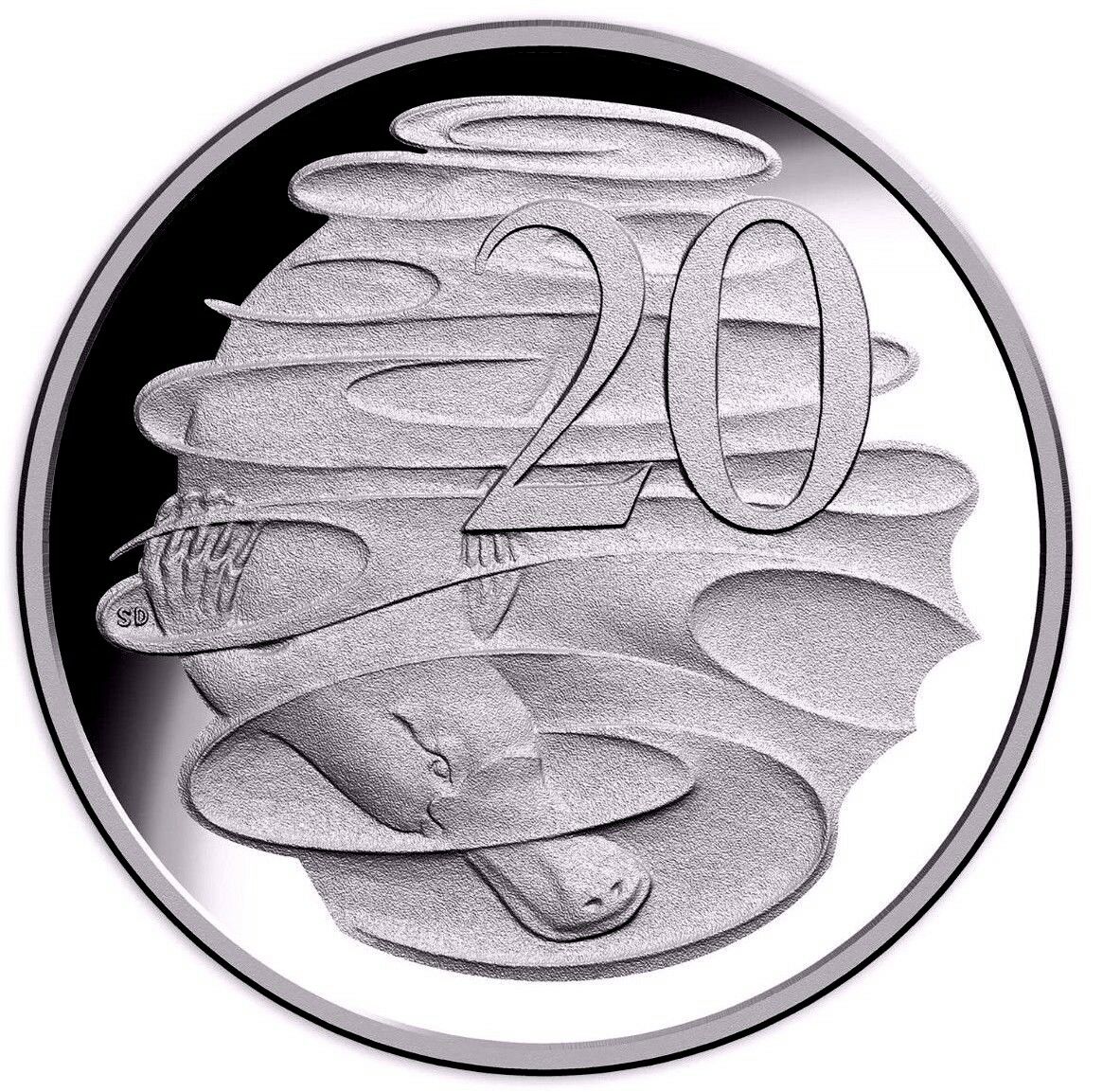 Australia 2020 20 Cent Proof The 6th Portrait JC Effigy Era Jody Clark Platypus