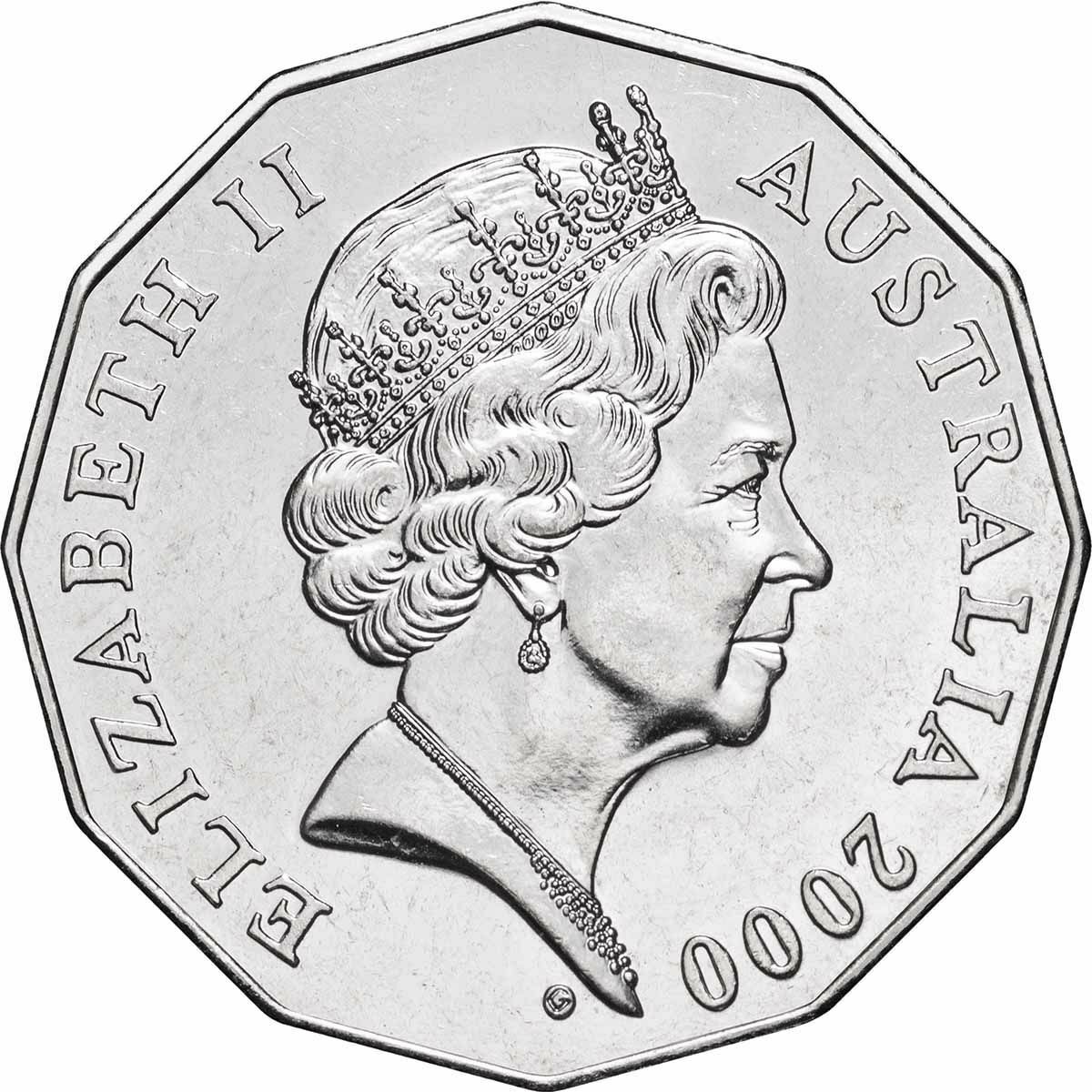 Australia 1966 – 2019 50 Cent Uncirculated Queen Elizabeth II Portrait 7-coin collection