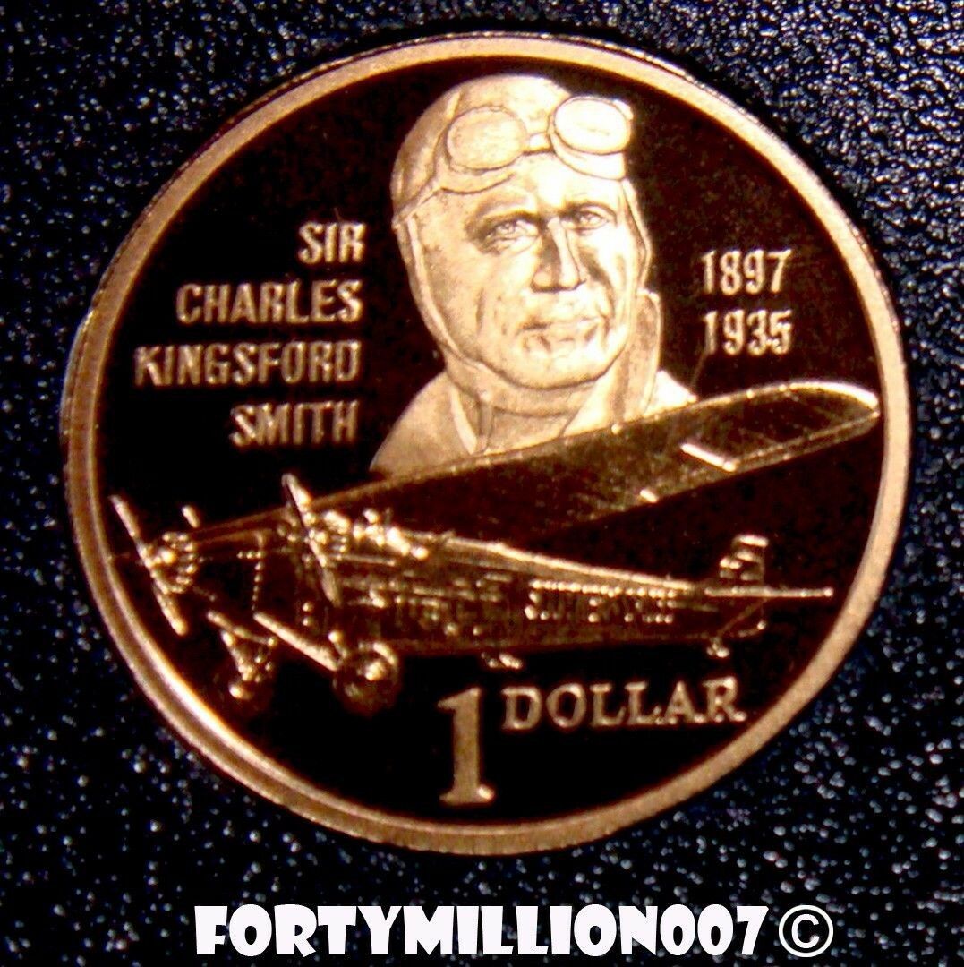 Australia 1997 $1 Proof Sir Charles Kingford Smith Aviator