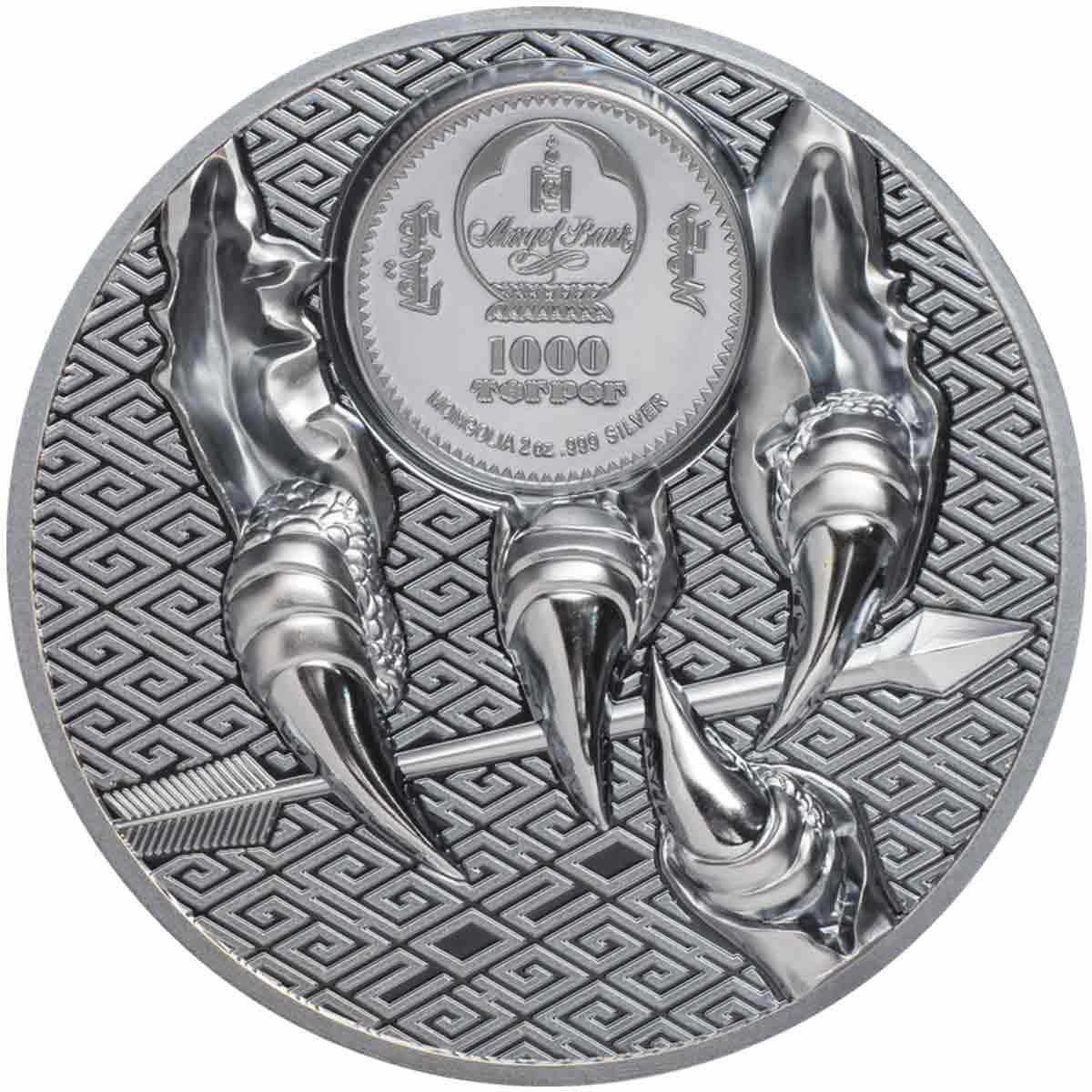 Mongolia Majestic Eagle 2020 1000 Togrog Black Proof 2oz Silver CIT Smartminting®