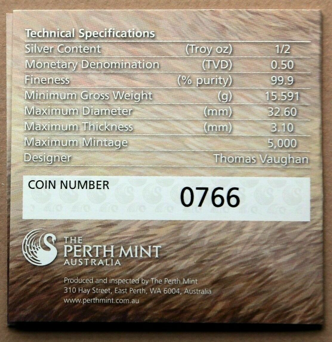 Tuvalu 2016 P First Strike 50 cents Colorized White Lion Cubs PCGS PR70 Box/COA