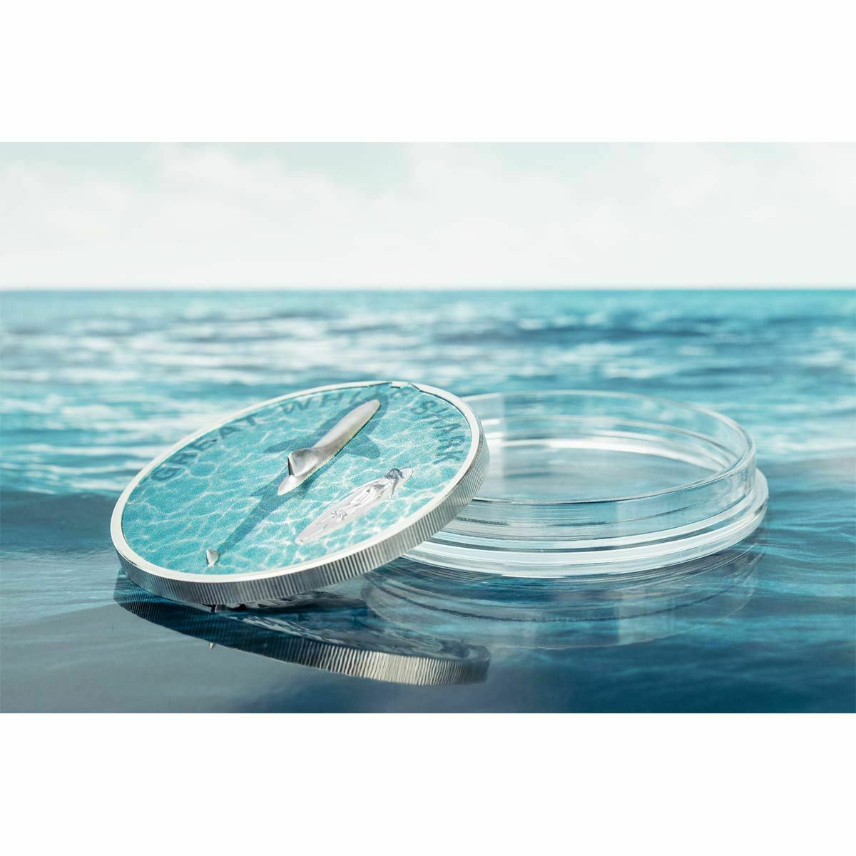Palau 2021 $5 Great White Shark 1 Oz Silver Proof Coin