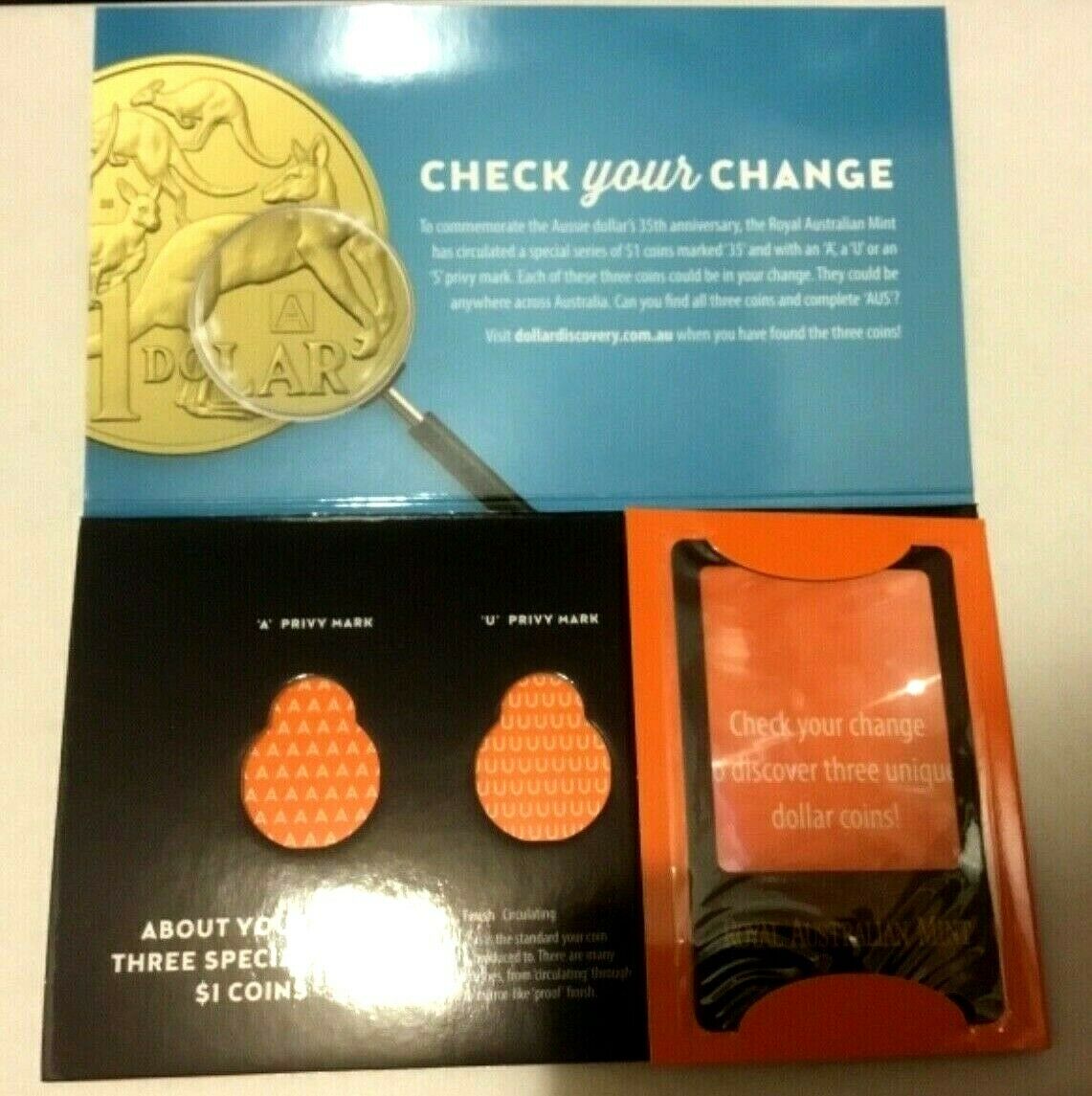 Australia 2018 Dollar Discovery Blue Booklet for $1 A U S Coins Sans Coins