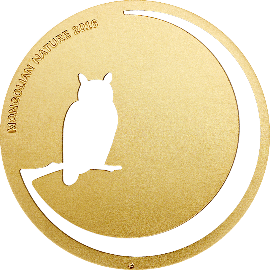 Mongolia 2016 500 Togrog Owl Mongolian Nature Series 1/2 Oz Silver Coin