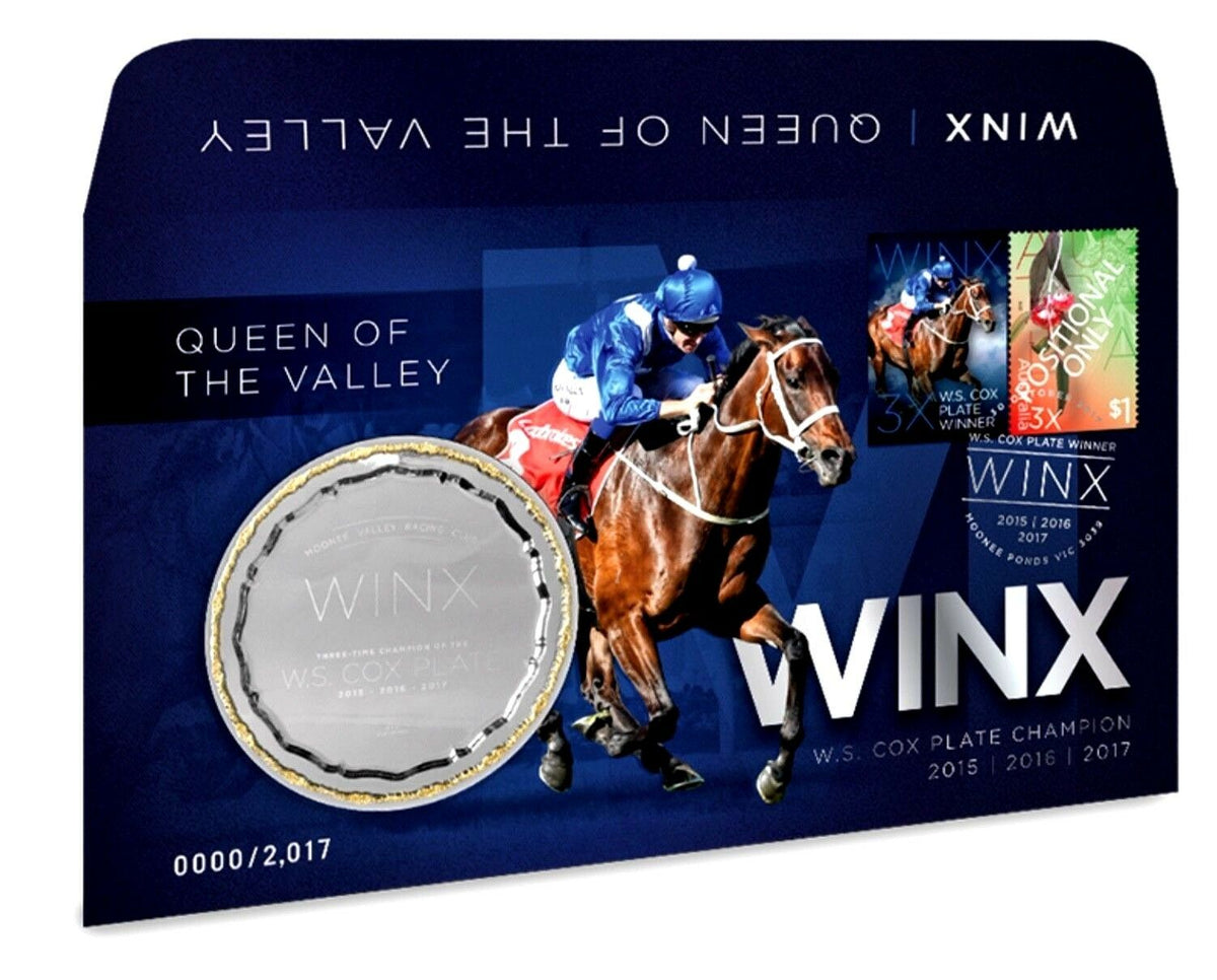 Australia 2017 Winx 'Queen of the Valley' Stamp and Medallion Cover / PMC