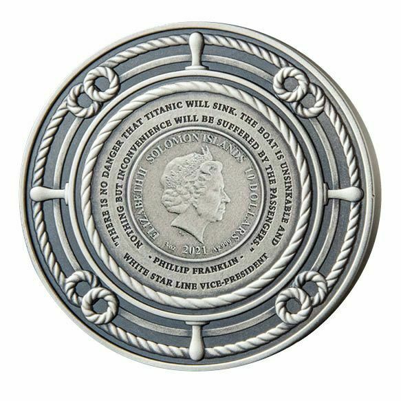 Solomon Islands 2021 $10 Titanic 3oz Antiqued Silver