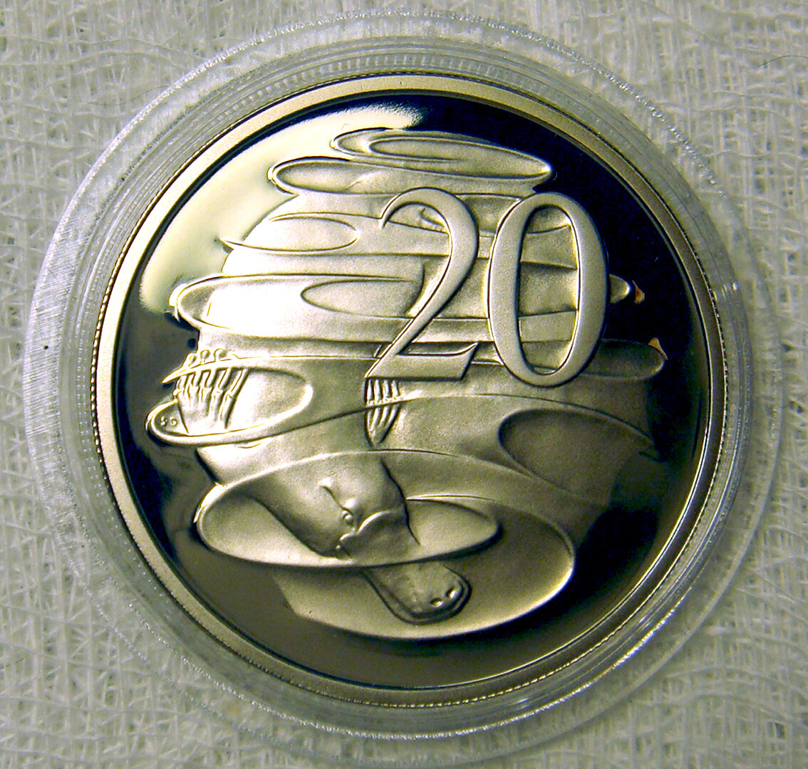 Australia 1991 20 Cent Proof Platypus