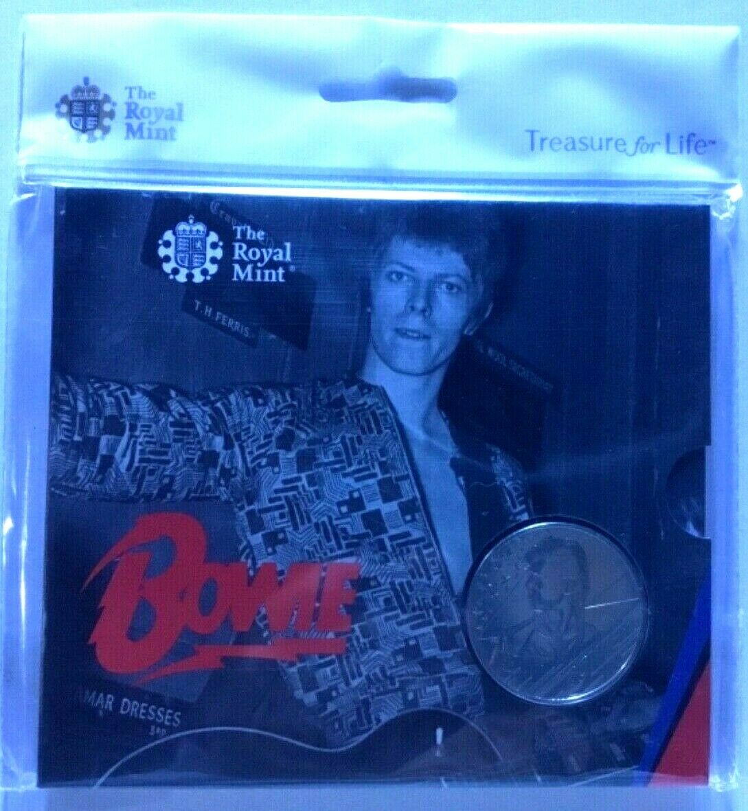 United Kingdom 2020 £5 Brilliant Uncirculated David Bowie Set of 4 Coin Pack