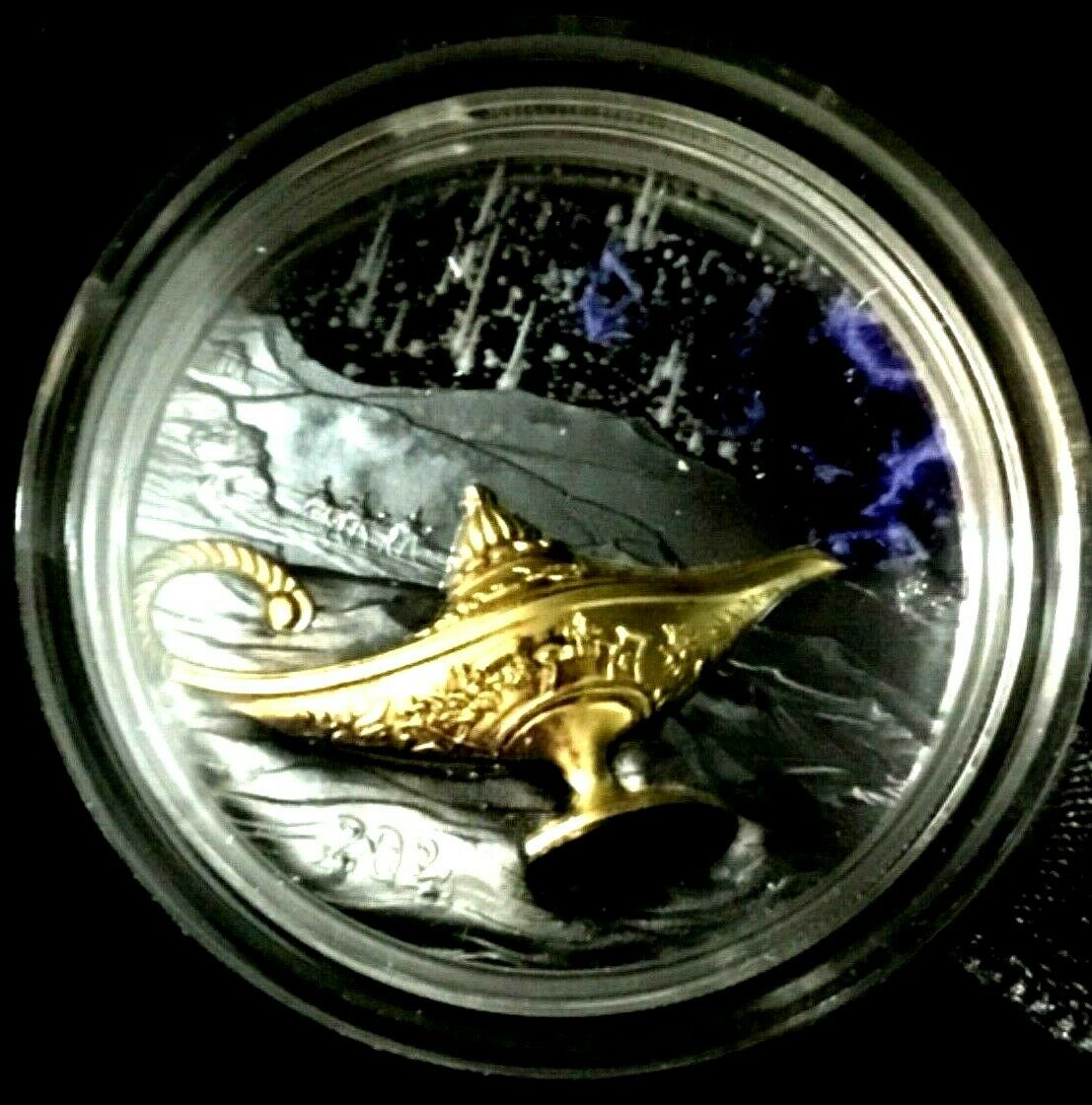 Republic of Palau 2021 $5 Magical Lamp 1oz Silver Black Proof Smartminting®