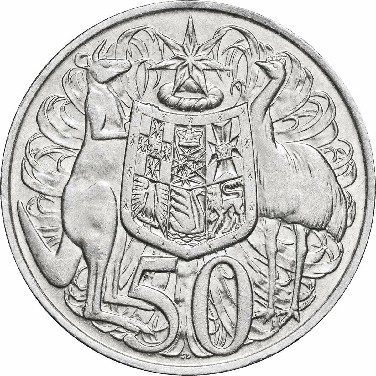 Australia 1966 – 2019 50 Cent Uncirculated Queen Elizabeth II Portrait 7-coin collection