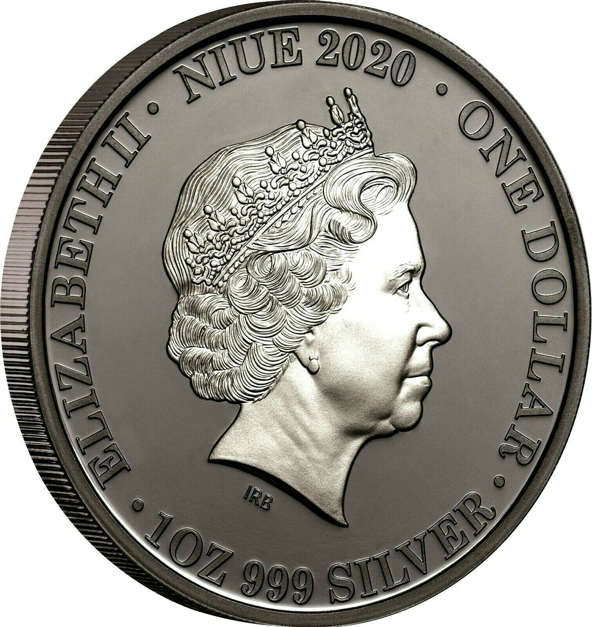 Niue 2020 $1 Australia at Night Echidna 1oz .999 Silver Black Proof Proof