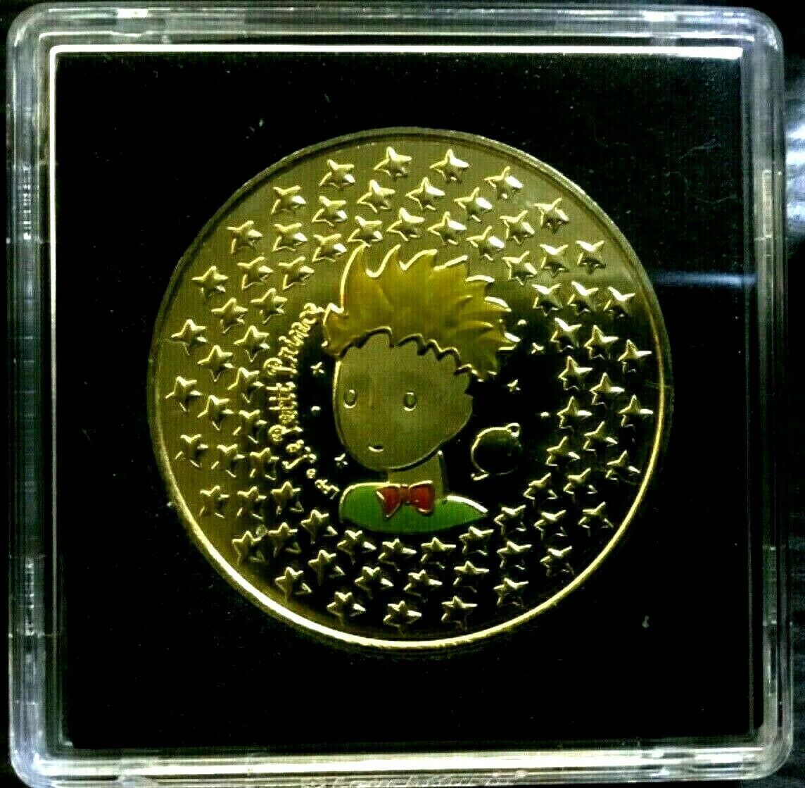 France 2021 The Little Prince Mini-Medal Yellow Metal 34mm Quadrum Capsule