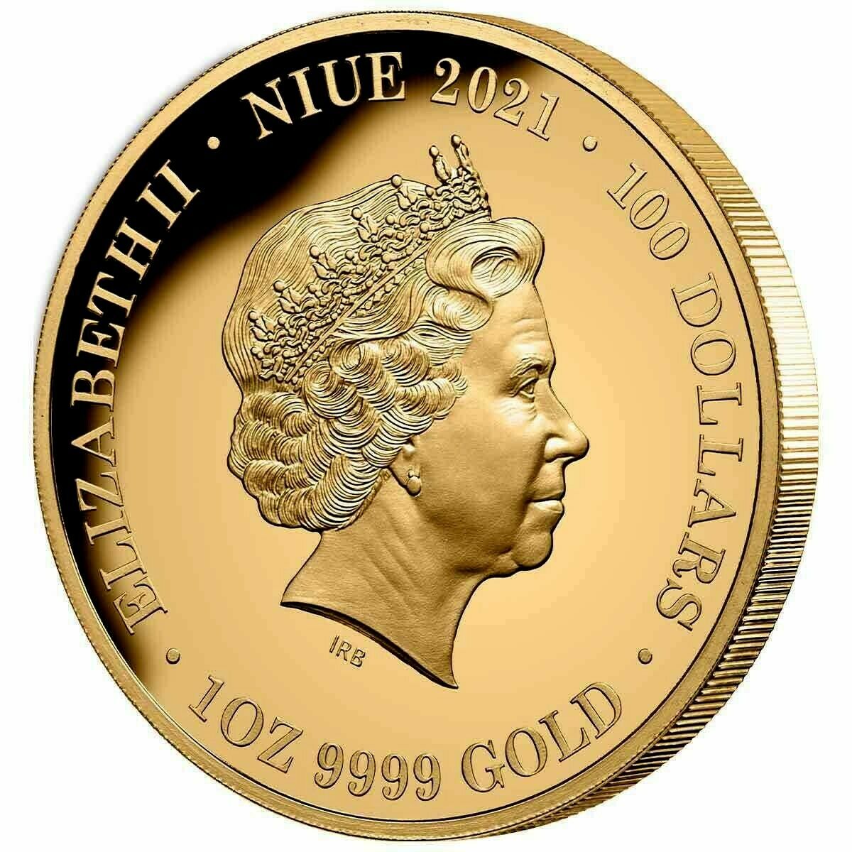 Niue Queen Elizabeth II 95th Birthday 2021 $100 Ruby 1oz Gold Proof Coin 150 Minted