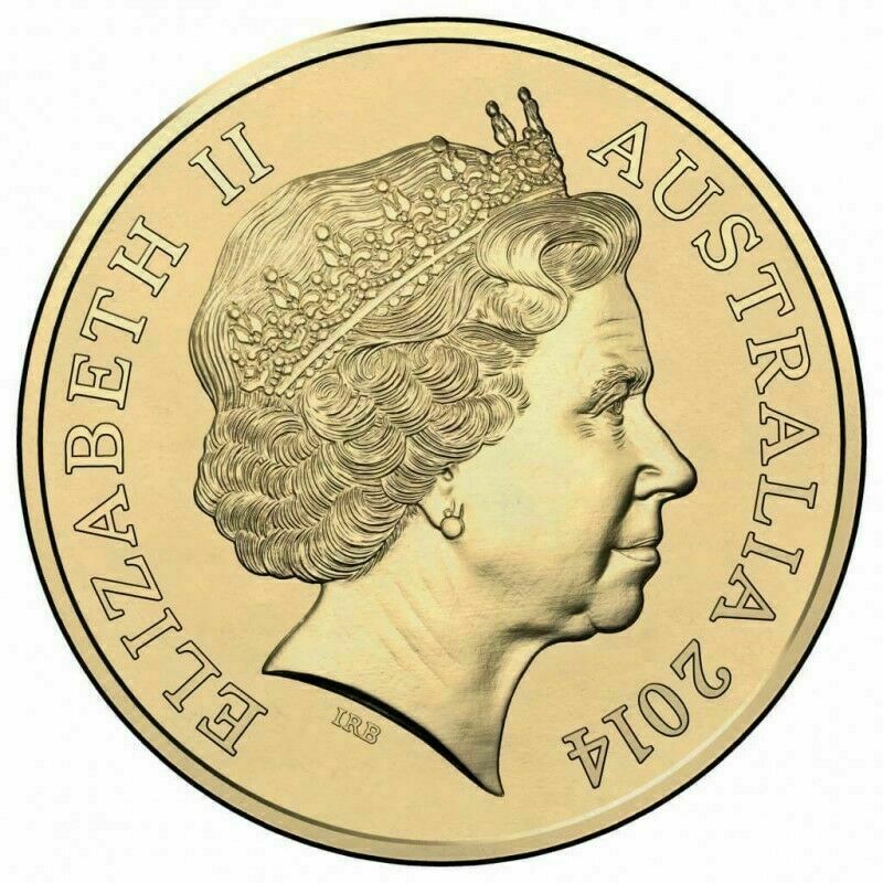 Australia 2014 $2 Green Coloured Uncirculated Remembrance Day C Mintmark Folder