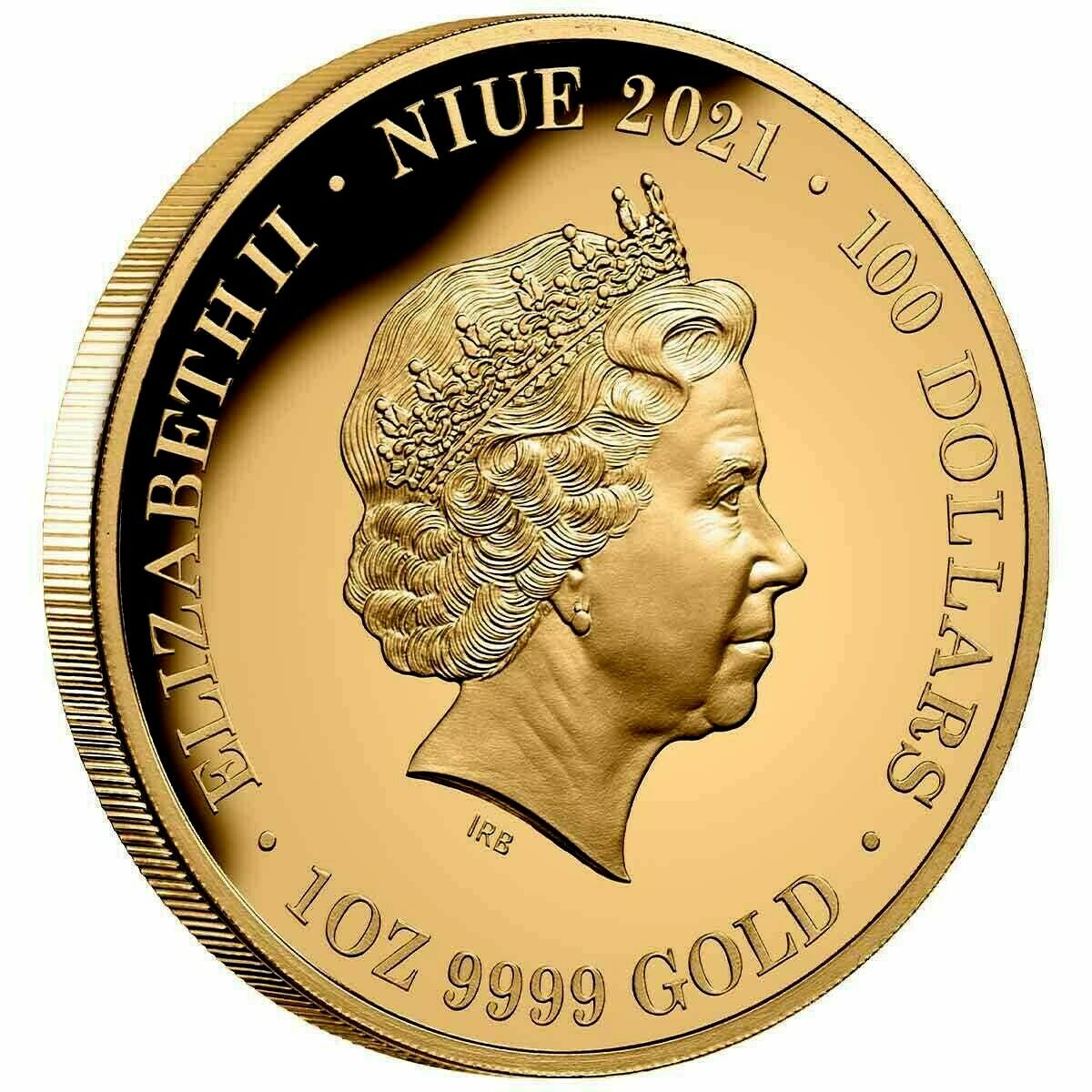 Niue Queen Elizabeth II 95th Birthday 2021 $100 Ruby 1oz Gold Proof Coin 150 Minted