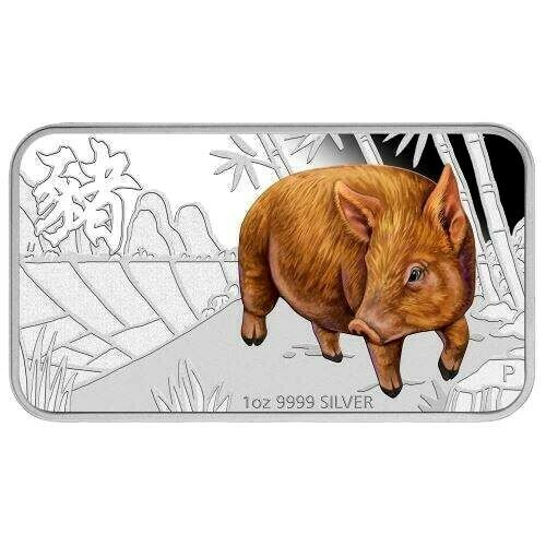 Tuvalu 2019 $1 4 Coin Set Lunar Calendar Coin Series Year of the Pig 1 Oz Silver Proof