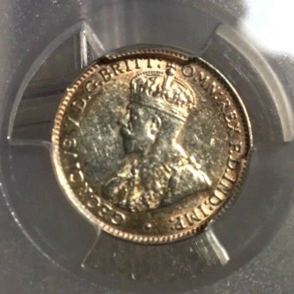 Australia 1927 3d Threepence Silver PCGS AU55