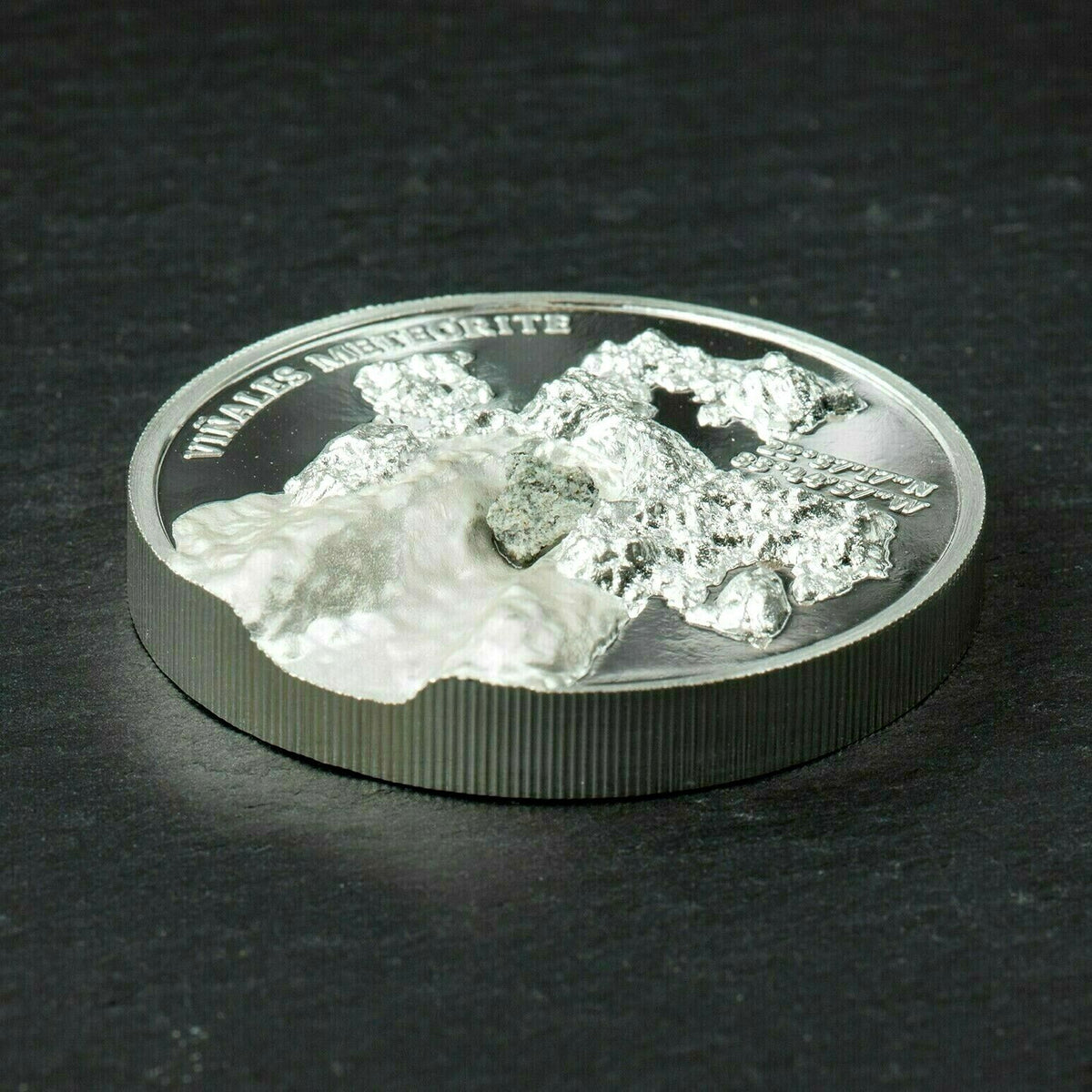 Cook Islands 2020 $5 Viñales Vinales Meteorite Impact UHF Ultra High Relief Silver