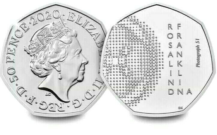 United Kingdom 2020 50p Rosalinfd Franklin - DNA The Double Helix Sealed Coin Pack