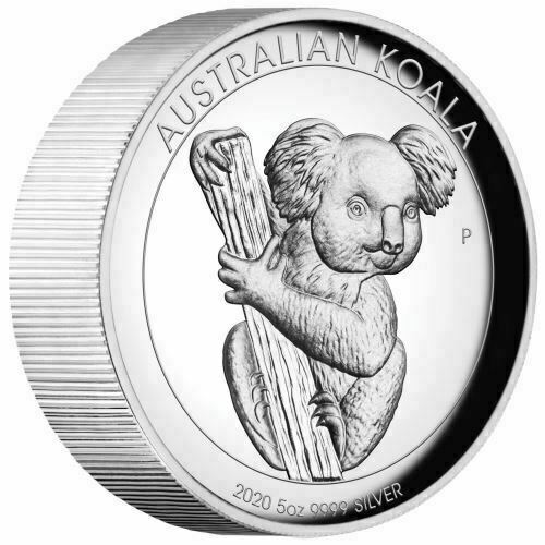 Australia 2020 $8 Proof Australian Koala 5 Oz 99.99 Silver High Relief Perth Mint