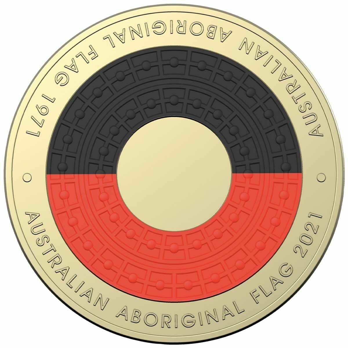 Australia 2021 6 Coin Uncirculated Year Set 50th Anniversary of the Aboriginal Flag $2 Coloured Uncirculated