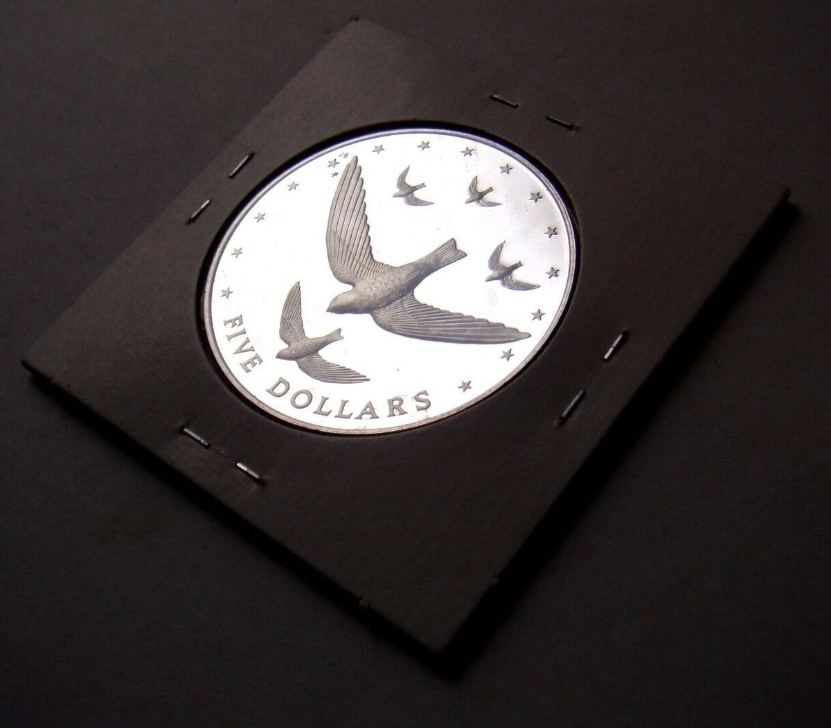 Cook Islands 1977 $5 Proof Atiu Swiftlet Silver