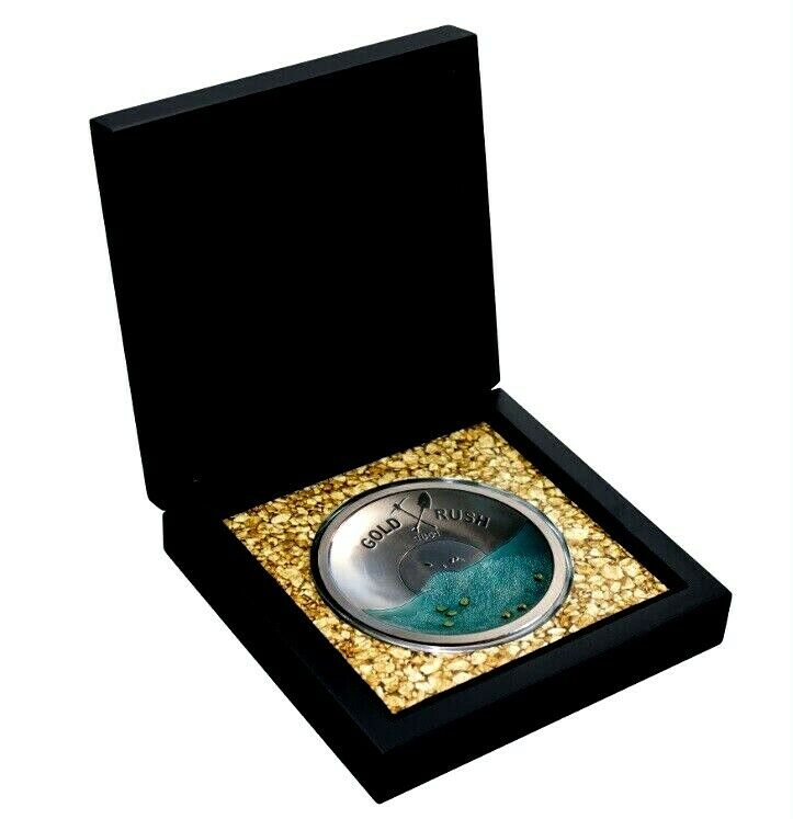 Solomon Islands 2021 $5 170th Anniversary of the Gold Rush Pan-Shaped Silver Coin