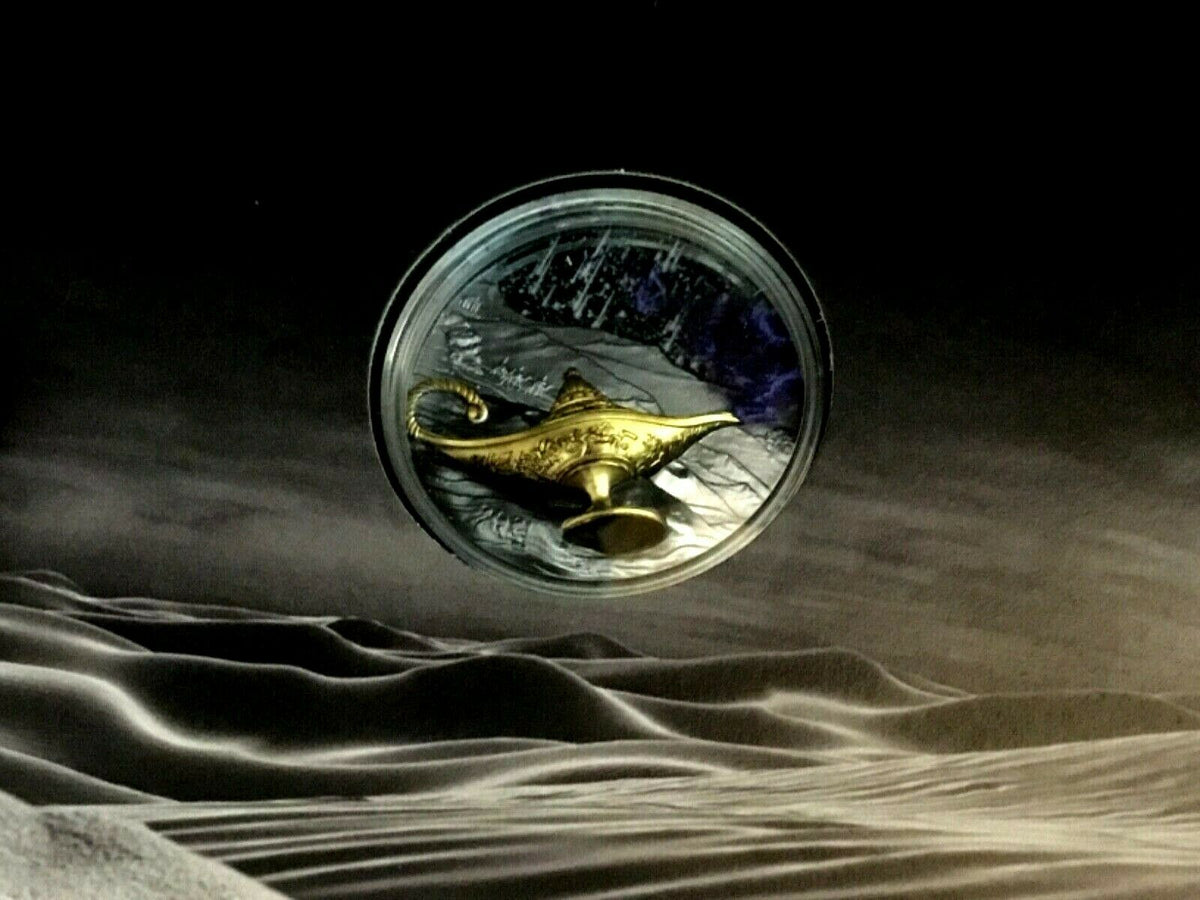 Republic of Palau 2021 $5 Magical Lamp 1oz Silver Black Proof Smartminting®