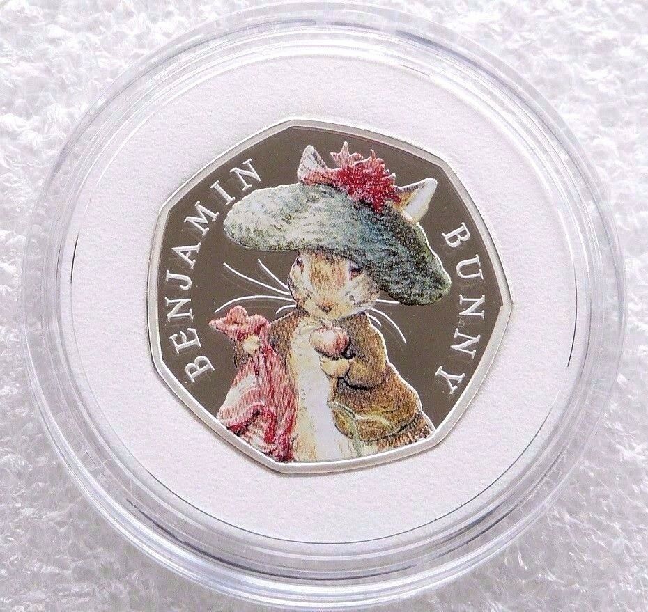 United Kingdom 2017 50p Beatrix Potter- Benjamin Bunny Silver Proof
