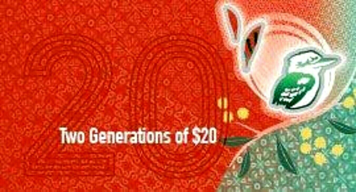 Australia 2019 $20 Uncirculated Two Generations RBA Banknotes Folder