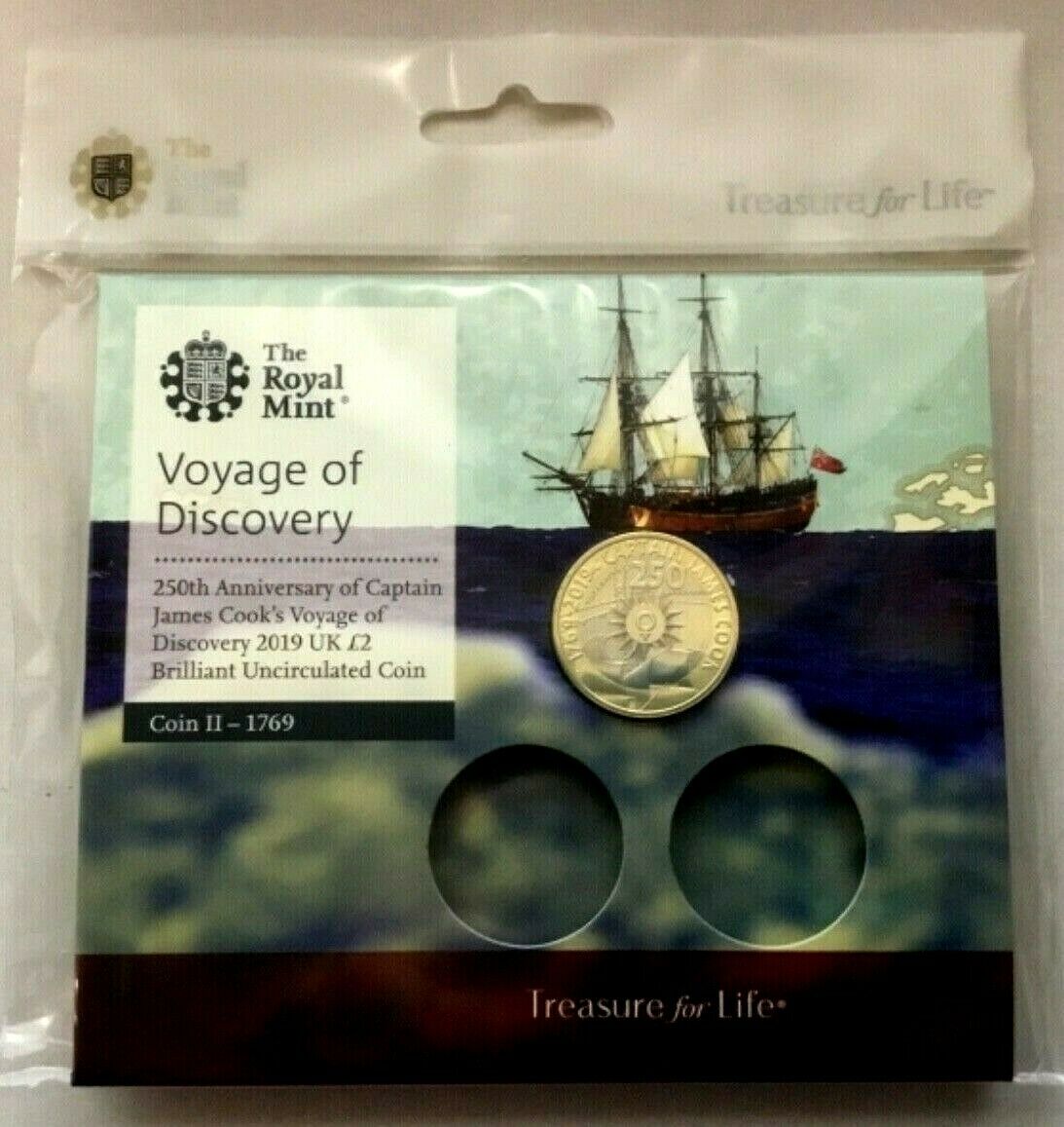 United Kingdom 2019 £2 Voyage of Discovery 250th Anniversary BU Sealed Coin Pack